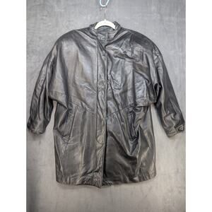 George Kriss by Maryse Roye Leather Jacket Made in Canada Womens Size 10 Vintage
